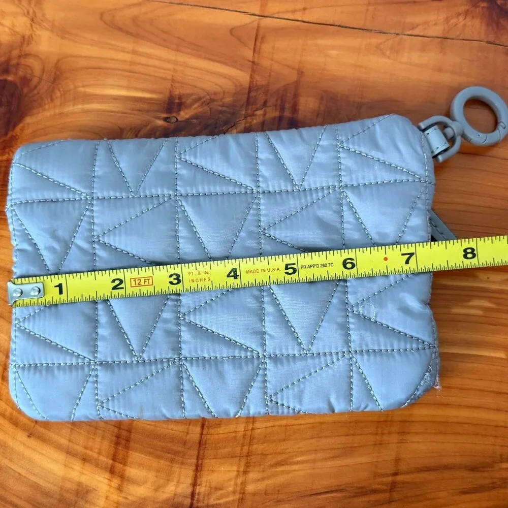 Michael Kors Winnie Clip-On Mask Quilted Gray Women's Pouch Wallet